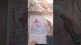 Trying the dopamine coloring by @SarahRenaeClark #dopaminecoloring#dopamine #studymusic#markers