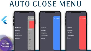 Auto close menu in Sidebar Menu and Dashboard | Flutter UI screenshot 5