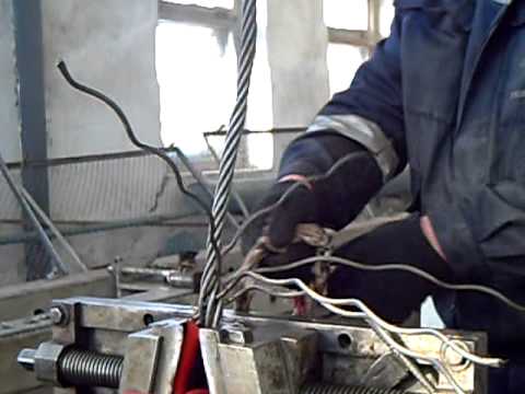 плетение троса в петлю - YouTube