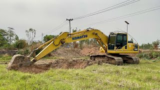 จัดให้ชมยาวๆคลิปขุดสระตั้งแต่ต้นจนจบโดยKOMATSU PC200-8M0 ทีมงานส.เด่นชัย