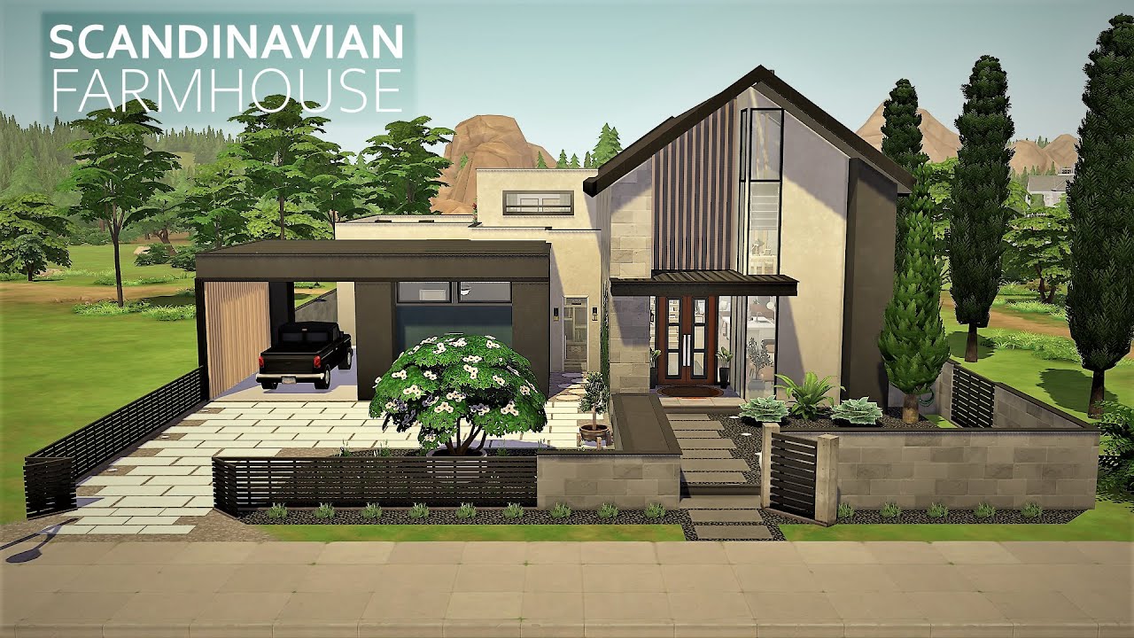 Scandinavian Farmhouse + Gallery Art I No CC I Stop Motion I The Sims 4 ...