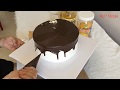 Simple chocolate cream cake - Bánh kem phủ sôcôla đơn giản