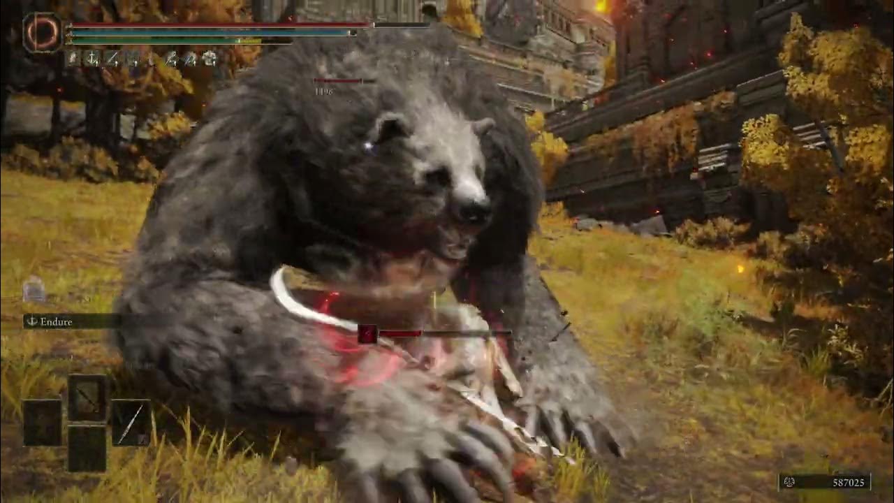 Elden Ring How to deal with Rune Bear Endure Ash of War on Bleed Godskin Peeler. YouTube