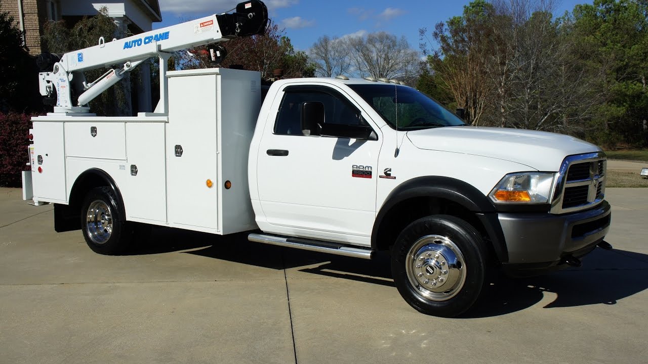 2011 RAM 5500 MECHANICS TRUCK UTILITY SERVICE CRANE DIESEL DODGE YouTube