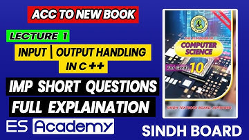 Class 10 UNIT 3 | SHORT Question Answers | Class 10 Computer Sci | Sindh Board New Book | ES ACADEMY