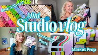 Crochet with me - (not so) Mini Studio Vlog - Market prepping, Joanns trip, and silly little ideas