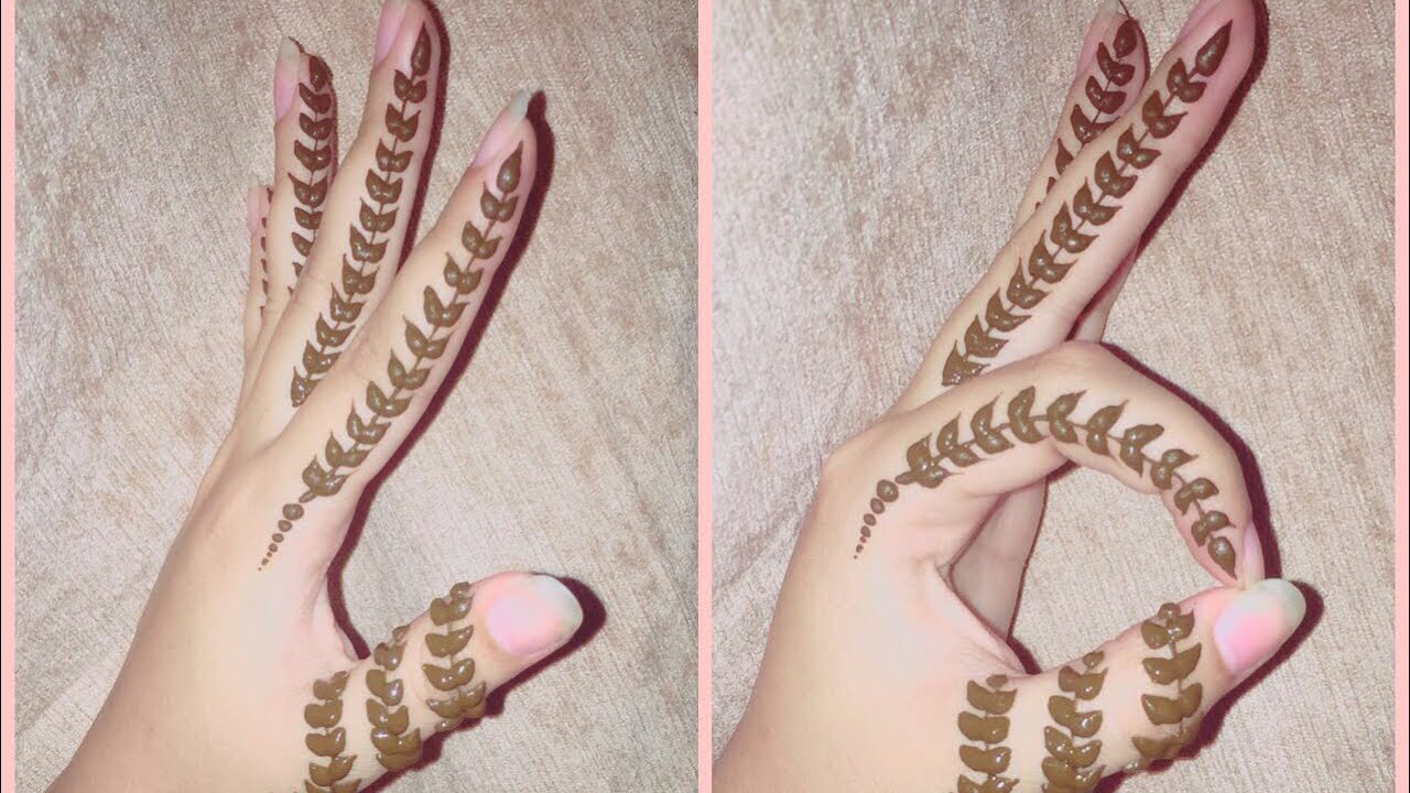  Easy DIY mehndi henna design on fingers  easy  simple  