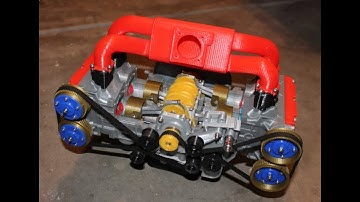 3D Printed Subaru EJ20 WRX STi 6 speed AWD Complete Working Drivetrain