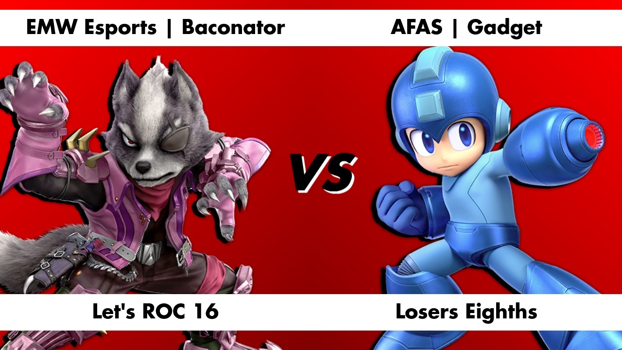 EMW Esports | Baconator (Wolf) vs AFAS | Gadget (Mega Man) | Losers Eighths | Let's ROC 16