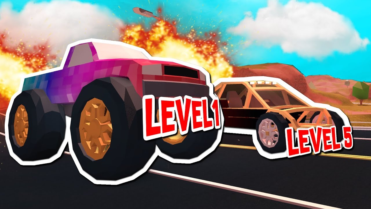 Level 5 Monster Truck Vs Atv Race In Roblox Jailbreak Youtube