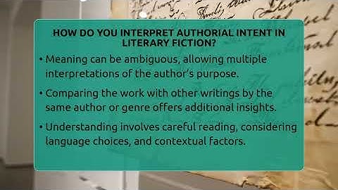 How Do You Interpret Authorial Intent In Literary Fiction? - The Prose Path