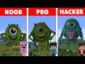 NOOB VS PRO VS HACKER Minecraft Pixel art✨Mike Wazowski