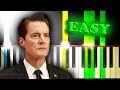 TWIN PEAKS THEME FALLING Easy Piano Tutorial