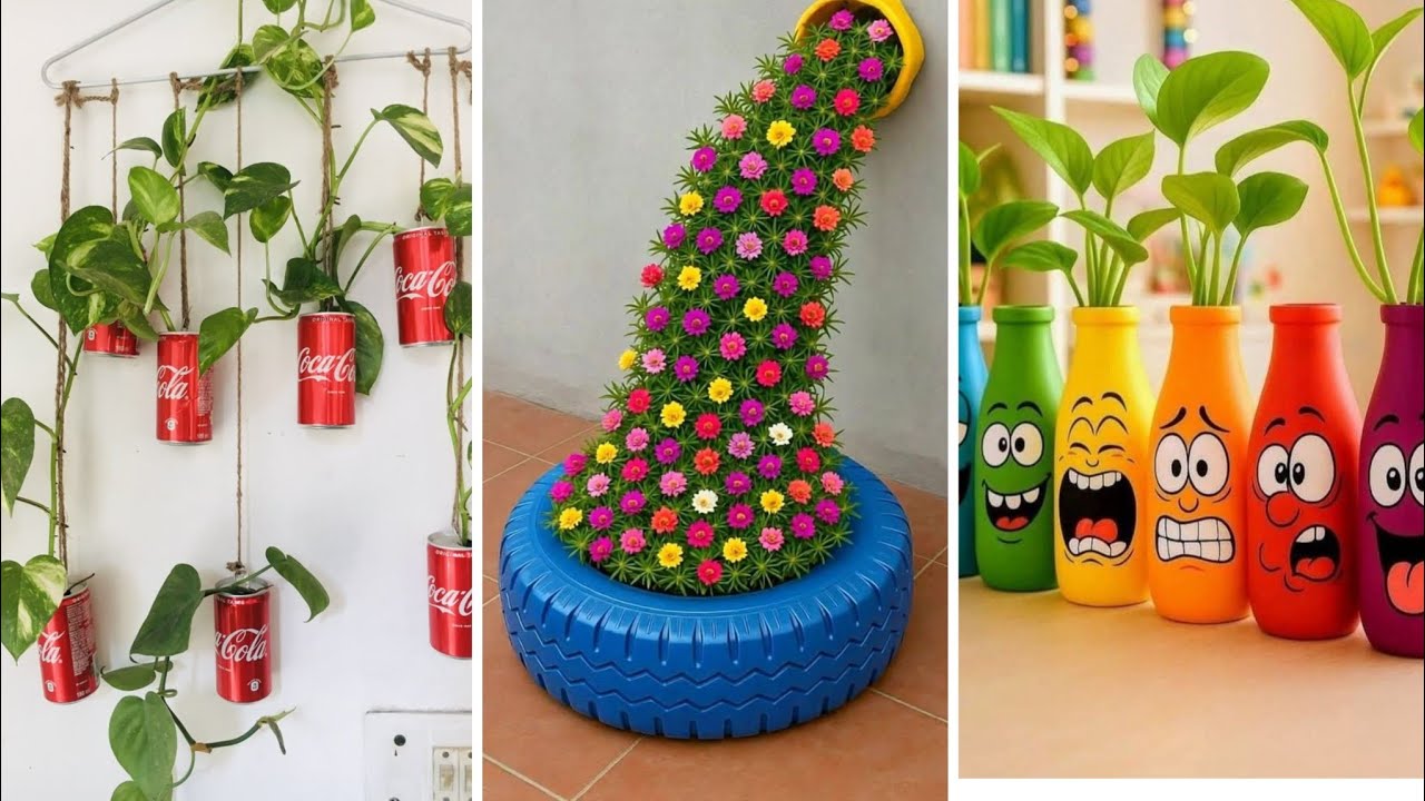 Beautiful recycled attractive garden crafts you'll love!