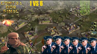 C&C Generals Contra 009 Final 1 VS 6 Insane AI (Reinforced air defense)