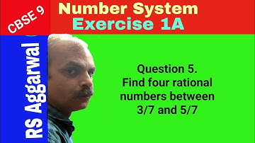 Find four rational numbers between 3/7 and 5/7
