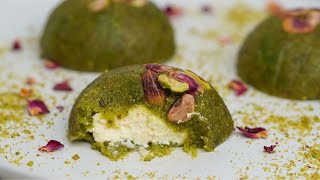 Easy Pistachio Mafroukeh 😍 اسهل حلو عربي مفروكة الفستق او المدلوقة