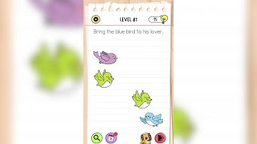 Brain Test All-Star: IQ Boost Level 81 Bring the blue bird to his lover.