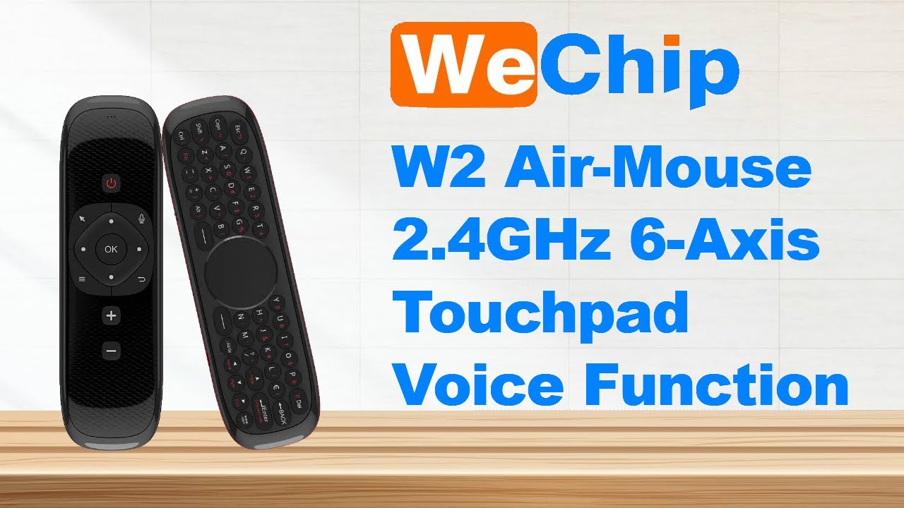 WeChip W1 Air Mouse Remote, 2.4G Backlit Voice Remote Control with