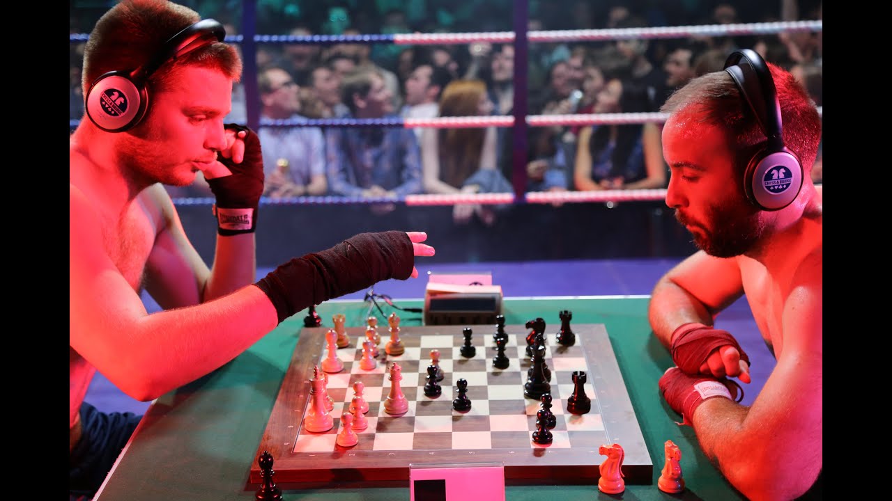 Chessboxing match at the intellectual fight club in Berlin Stock