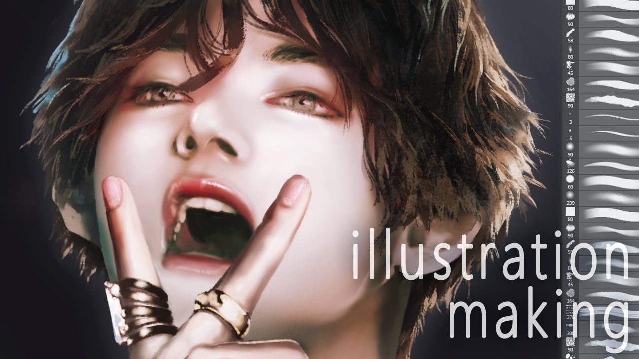 Bts テヒョン V Taehyung イラストメイキング Photoshop Youtube