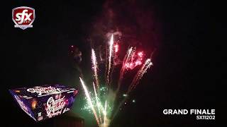 Grand finale builds anticipation with 10 individual shots of colorful
breaks glitter, then unleashes a rush glittering mines, sizzling
comets and gli...