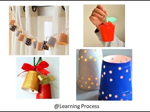 Awesome craft ideas from Disposable Paper cups @DIYPROCESSBYHEMA - YouTube