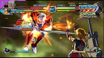 (Wii) Tatsunoko vs. Capcom Ultimate All-Stars - 16 - Saki Omokane and Jun the Swan - Lv 8