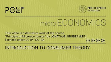 Introduction to Consumer Theory (derived from video lecture by Jonathan Gruber)