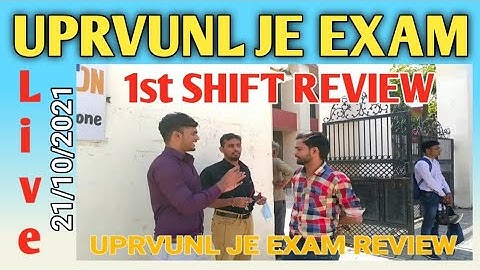 Uprvunl Je Exam Review 1st Shift 21/10/2021। Uprvunl je electrical paper analaysis ।