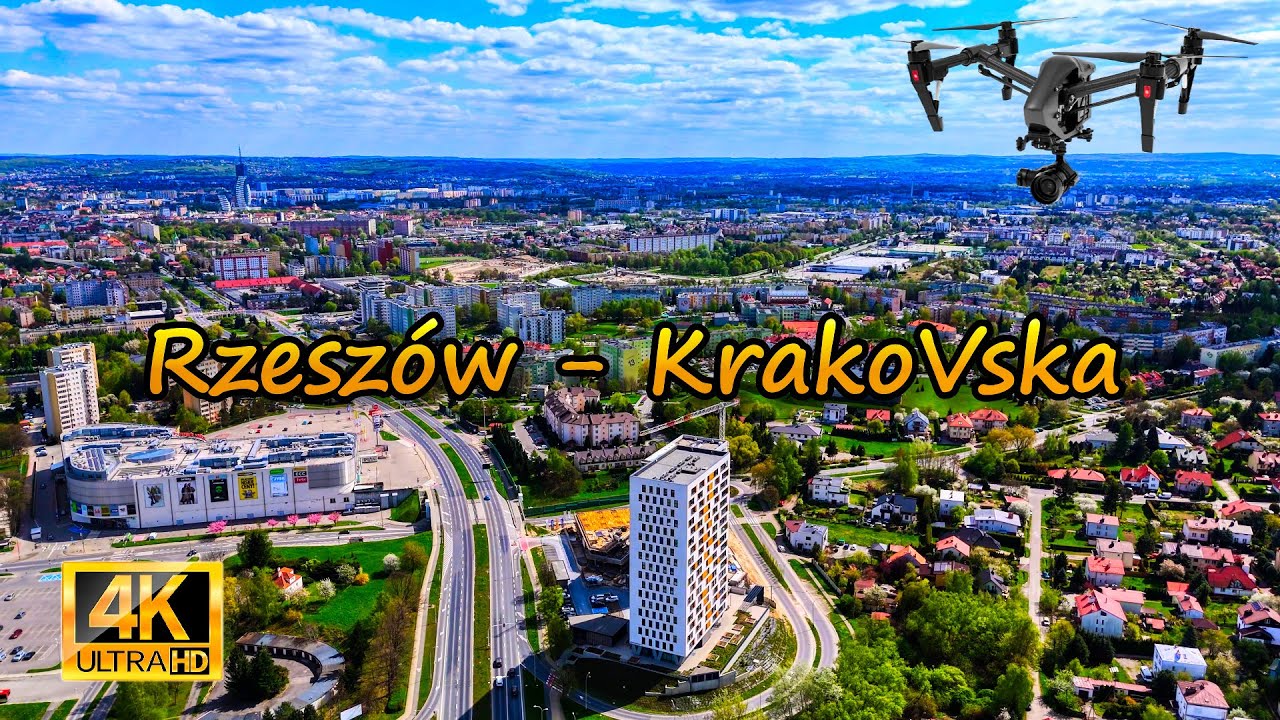 KrakoVska – postępy w budowie i panoramy Rzeszowa z przelotu dronem 4K