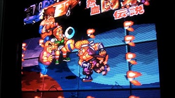 Neo Geo AES CRT scanline action (15khz, RGB Scart)
