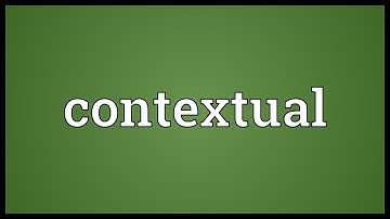 Contextual Meaning