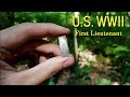 Metal Detecting WW2 - AMAZING U.S. 1st Lieutenant Bar!! Rank Found - Great WWII Finds in the forest!