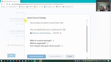 Importing a Brightspace Zip File into your Brightspace Course