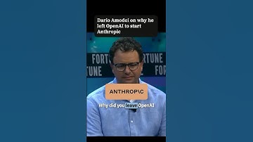 Dario Amodei (Anthropic CEO) on why he left OpenAI #shorts