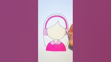How To Draw a Cute Girl | Step by step drawing for kids