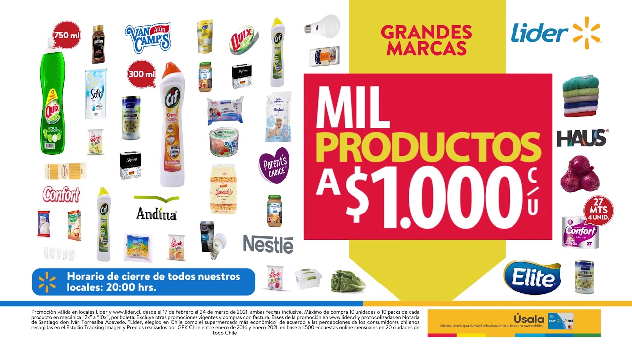 Productos A 1000 – Lider - YouTube