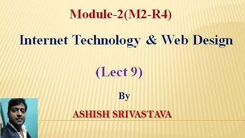 Internet Technology & Web design (Lect 9)O Level