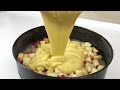 schnelles und einfaches Apfelkuchen Rezept, 5 Minuten Arbeit und 25 Minuten Backen