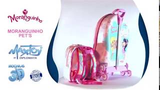 Mochila Escolar Moranguinho Pets 3d Com Rodinhas E Lancheira 2020