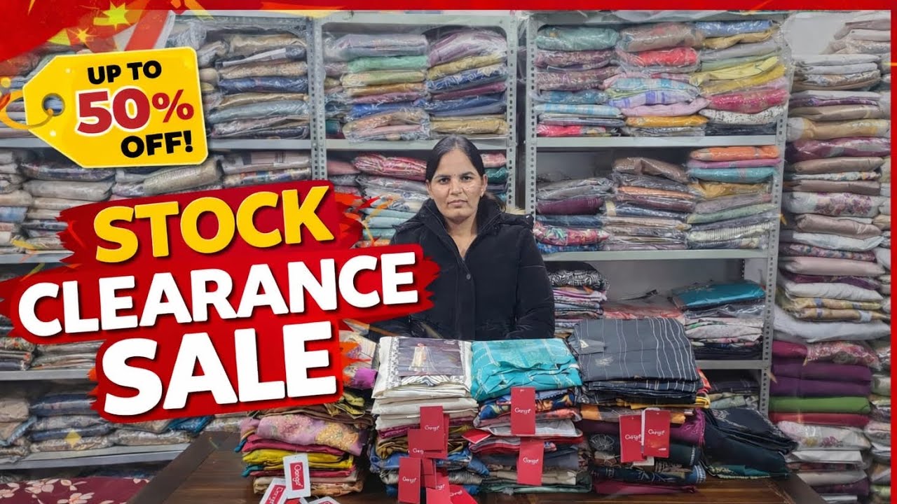 🎊 STOCK CLEARANCE MAHA SALE 🎊GANGA SUITS–Up to 50% OFF 🎉JAYVIJAY & RAMTEX SUITS – Wholesale Rates ♨️