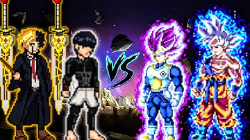 Rayne Ames (New) & Mash Burnedead V2 VS Goku DBS V3.5 (AF) & Vegeta Ultra Ego V2 in Jump Force Mugen