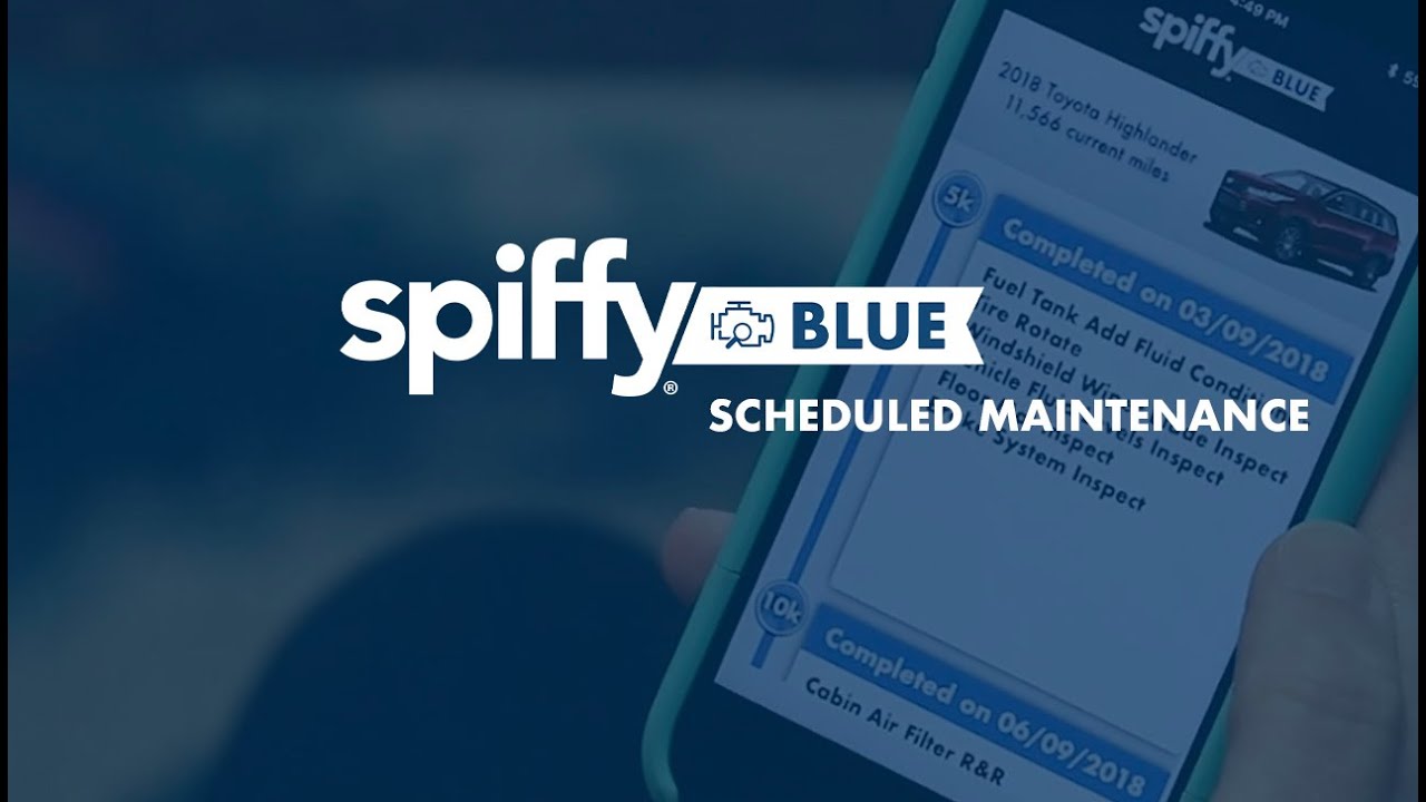 Spiffy Blue App Preview: Scheduled Maintenance