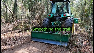 Ep #43 Smoothing the trail out, John Deere 4066R and box blade