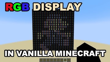 Finally, RGB Display in Vanilla Minecraft!