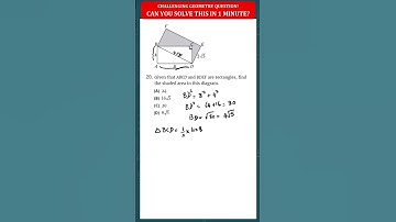 Can you solve this in 1 minute? Challenging Geometry Question #shorts #satprep #shortsvideo