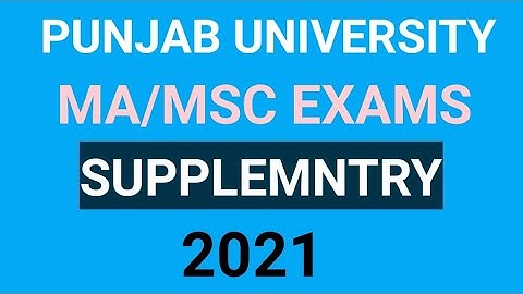 Ma msc supplementary exams 2021/2022|pu supply exams ma msc 2021|pu ma msc supply  exams date 2021