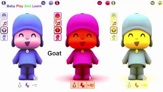 Talking Pocoyo Colors To Learn Animals & Colours || Funny Videos For Children screenshot 3