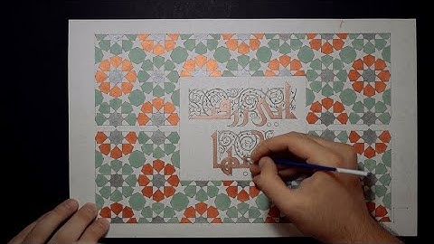 Islamic design drawing by zarts, a step by step video.